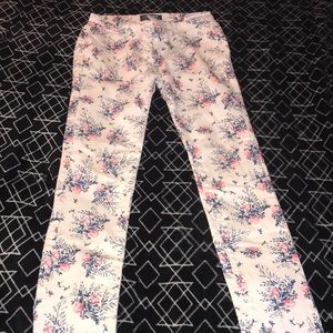 Old navy floral skinny jeans GIRLS size 12